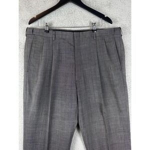 Haggar Black Label Pants Mens 40x29 Wool Blend Pleated Dress Trousers Classic